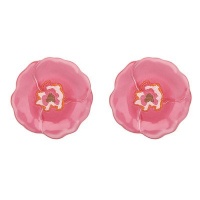 Lenox Floral Fusion Flower Fuchsia Appetizer Plates, White, Set of 2 Lenox Floral Fusion Flower Fuchsia Appetizer Plates, White, Set of 2