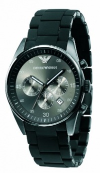 Emporio Armani Men's AR5889 Sport Chronograph Silicone Accent Black Dial Watch Emporio Armani Men's AR5889 Sport Chronograph Silicone Accent Black Dial Watch