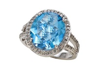 Genuine Blue Topaz Ring by Effy Collection® in 14 kt White Gold Size 7 Genuine Blue Topaz Ring by Effy Collection® in 14 kt White Gold Size 7