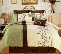 12pc Bed-in-a-Bag Amber Sage Comforter Set -- Size: queen 12pc Bed-in-a-Bag Amber Sage Comforter Set -- Size: queen
