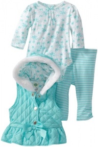 Little Me Baby-Girls Newborn Bird 3 Piece Jacket Set, Aqua, 9 Months Little Me Baby-Girls Newborn Bird 3 Piece Jacket Set, Aqua, 9 Months