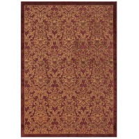 Couristan 1225/0110 PAVE Petite Damask 60-Inch by 90-Inch Chenille Area Rug, Garnet/Gold Couristan 1225/0110 PAVE Petite Damask 60-Inch by 90-Inch Chenille Area Rug, Garnet/Gold