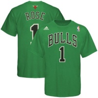 Chicago Bulls Derrick Rose St. Patricks Day Green T Shirt Chicago Bulls Derrick Rose St. Patricks Day Green T Shirt
