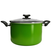 Ecolution Elements Eco-Friendly 8 Quart Stock Pot with Glass Lid, Green Ecolution Elements Eco-Friendly 8 Quart Stock Pot with Glass Lid, Green