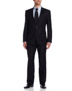 Kenneth Cole New York Men's Two Button Suit,  Black Tonal, 44 L