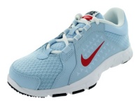 Nike Kids Flex Supreme Tr (GS/PS) Ice Blue/Hyper Red/White/Obsdn Training Shoes 4 Kids US