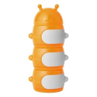 Boon Caterpillar Snack Stack Container, Orange/Gray, 20 Ounce Boon Caterpillar Snack Stack Container, Orange/Gray, 20 Ounce