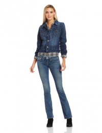 True Religion Women's Jimmy Native Vintage Jacket, Denim, X-Small True Religion Women's Jimmy Native Vintage Jacket, Denim, X-Small