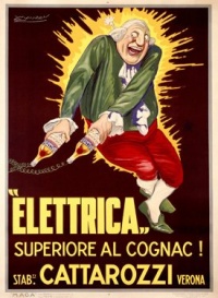 Electtrica Cattarozzi Cognac Ad 44x60 Fine Art Print on Canvas Electtrica Cattarozzi Cognac Ad 44x60 Fine Art Print on Canvas