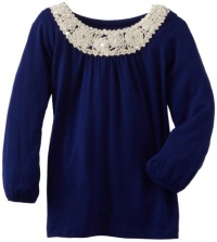 Design History Girls 2-6x Top with Neck Trim, Blue Lapis, 5 Design History Girls 2-6x Top with Neck Trim, Blue Lapis, 5