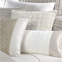 Natori Soho Square Pillow Knit Overlay - Ivory - 20x20 Natori Soho Square Pillow Knit Overlay - Ivory - 20x20