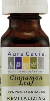 Aura Cacia Cinnamon Leaf, Essential Oil, 0.5-Ounce Bottle,
