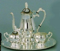 4 PC. ROMANTICA COFFEE SET - 4 PIECE ROMANTICA COLLECTION SILVER COFFEE SET 4 PC. ROMANTICA COFFEE SET - 4 PIECE ROMANTICA COLLECTION SILVER COFFEE SET