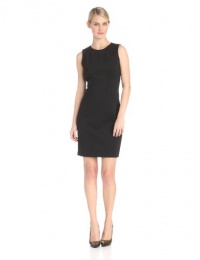 Elie Tahari Women's Emory Double Knit Sleeveless Crew Neck Sheath Dress, Black, 0 Elie Tahari Women's Emory Double Knit Sleeveless Crew Neck Sheath Dress, Black, 0