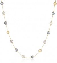 Majorica Vermeil 8mm Multi-Round Pearls Illusion Necklace