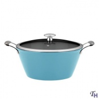 Dansk Mario Batali Light Cookware Round Casserole 4 Quart Turquoise