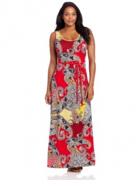 Lucky Brand Women's Plus-Size Marakesh Paisley Maxi Dress Lucky Brand Women's Plus-Size Marakesh Paisley Maxi Dress