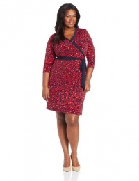 Jones New York Women's Plus-Size Three-Quarter Sleeve Wrap Dress Jones New York Women's Plus-Size Three-Quarter Sleeve Wrap Dress