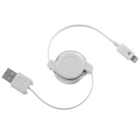 Chromo Inc.® Retractable iPhone 5 Lightning Cable - White Chromo Inc.® Retractable iPhone 5 Lightning Cable - White