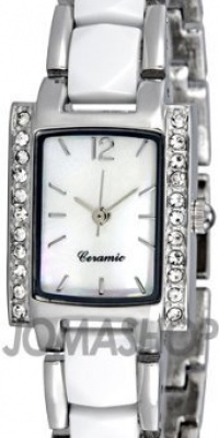 FMD Mother of Pearl Veneer Dial Brass and White Ceramic Ladies Watch ZRT90007 FMD Mother of Pearl Veneer Dial Brass and White Ceramic Ladies Watch ZRT90007
