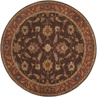 6' x 6' Round Surya Area Rug CAE1036-6RD Chocolate/Rust Color Hand Tufted India Caesar Collection 6' x 6' Round Surya Area Rug CAE1036-6RD Chocolate/Rust Color Hand Tufted India Caesar Collection