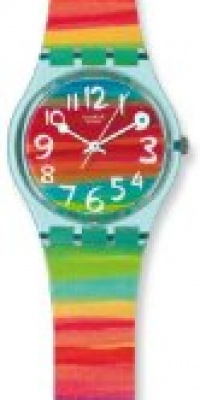 Swatch Women's GS124 Quartz Rainbow Dial Plastic Watch Swatch Women's GS124 Quartz Rainbow Dial Plastic Watch