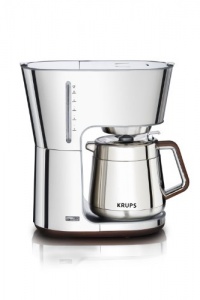 KRUPS KT600 Silver Art Collection 10 European Cup Thermal Carafe Coffee Maker, Stainless Steel/Chrome KRUPS KT600 Silver Art Collection 10 European Cup Thermal Carafe Coffee Maker, Stainless Steel/Chrome