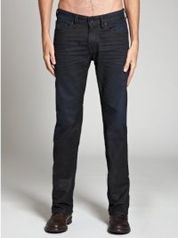 GUESS Men's Desmond Relaxed Straight Jeans in Black Hail Wash, 32 Inseam GUESS Men's Desmond Relaxed Straight Jeans in Black Hail Wash, 32 Inseam