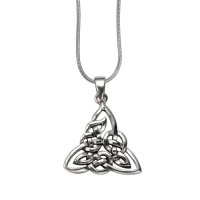 Chuvora .925 Sterling Silver Celtic Trinity Knot/ Celtic Triquetra Pendant with Rhodium Plated Chain Necklace w/ Lobster clasp 18 - Nickel Free Chuvora .925 Sterling Silver Celtic Trinity Knot/ Celtic Triquetra Pendant with Rhodium Plated Chain Necklace w/ Lobster clasp 18 - Nickel Free