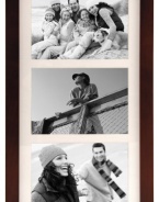 Malden Linear Wood Matted 5x7 Walnut Collage Picture Frame