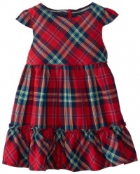 Nautica Girls 2-6X Plaid Dress, Red, 2T