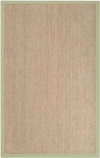Area Rug 8x10 Rectangle Natural Fiber Beige-Light Green Color - Surya Village Rug from RugPal Area Rug 8x10 Rectangle Natural Fiber Beige-Light Green Color - Surya Village Rug from RugPal