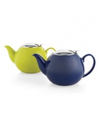 Certified International Solid Blue 17 Oz Teapot with Stainless Steel Infuser - Cobalt Blue Certified International Solid Blue 17 Oz Teapot with Stainless Steel Infuser - Cobalt Blue