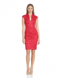 Rachel Roy Collection Women's Bonded Lace Short Sleeve Dress