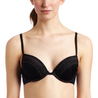 Calvin Klein Women's Sexy Signature Push Up Bra, Black, 34C