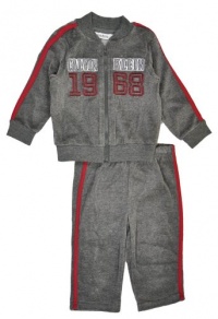 Calvin Klein Baby-Boys Infant Dark Velour Jog Set, Gray, 12 Months Calvin Klein Baby-Boys Infant Dark Velour Jog Set, Gray, 12 Months