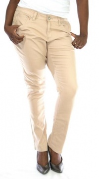 Jeans Colony Women's Junior Plus Size Denim Skinny Jeans - Khaki Jeans Colony Women's Junior Plus Size Denim Skinny Jeans - Khaki