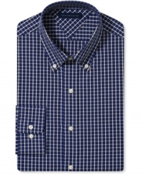 Make your move with this sharp checkered dress shirt from Tommy Hilfiger. Make your move with this sharp checkered dress shirt from Tommy Hilfiger.
