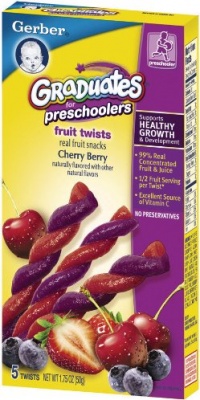 Gerber Fruit Twists Cherry Berry, 5-Count Twists (Pack of 6) Gerber Fruit Twists Cherry Berry, 5-Count Twists (Pack of 6)