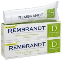 Rembrandt Plus Premium Whitening Fluoride Toothpaste with Peroxide, Fresh Mint, 2.6 oz. Rembrandt Plus Premium Whitening Fluoride Toothpaste with Peroxide, Fresh Mint, 2.6 oz.