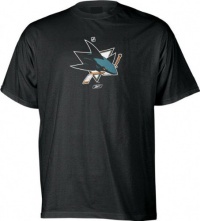 San Jose Sharks Reebok NHL Black Primary Logo T-Shirt San Jose Sharks Reebok NHL Black Primary Logo T-Shirt