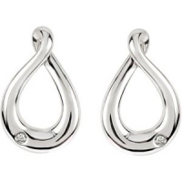CleverEve Designer Series One Pair of .015 ct. tw. Diamond Earrings in Sterling Silver 4.90 grams CleverEve Designer Series One Pair of .015 ct. tw. Diamond Earrings in Sterling Silver 4.90 grams