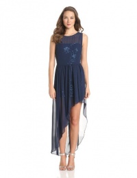 BCBGMAXAZRIA Women's Katrine Sequins Chiffon Dress