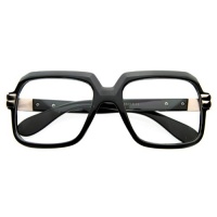 Run DMC Rapper Retro Large Clear Lens Eye Glasses Black Run DMC Rapper Retro Large Clear Lens Eye Glasses Black