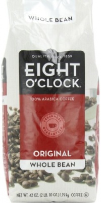 Eight O'Clock Coffee, Original Whole Bean, 42-Ounce Package Eight O'Clock Coffee, Original Whole Bean, 42-Ounce Package