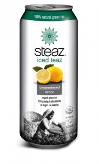 Steaz Organic Iced Teaz, Green Tea with Lemon (Unsweetened), 12 - 16-Ounce Cans Steaz Organic Iced Teaz, Green Tea with Lemon (Unsweetened), 12 - 16-Ounce Cans