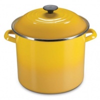 Le Creuset Enamel-on-Steel 8-Quart Covered Stockpot, Dijon