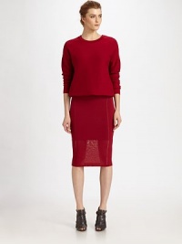 This slim-fitting fine-knit style is defined by intriguing open-weave seams and an alluring sheer panel at the hemline.Rib-knit waistbandVertical open-weave seamsSheer hemline panel75% rayon/25% elasticDry cleanImportedModel shown is 5'11 (180cm) wearing US size Small. This slim-fitting fine-knit style is defined by intriguing open-weave seams and an alluring sheer panel at the hemline.Rib-knit waistbandVertical open-weave seamsSheer hemline panel75% rayon/25% elasticDry cleanImportedModel shown is 5'11 (180cm) wearing US size Small.