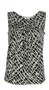 Calvin Klein Women's Printed Sleeveless Stretch Blouse Tank Top Calvin Klein Women's Printed Sleeveless Stretch Blouse Tank Top