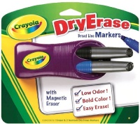 Crayola Dry-Erase Magnetic Eraser and 2 Dry-Erase Markers Crayola Dry-Erase Magnetic Eraser and 2 Dry-Erase Markers